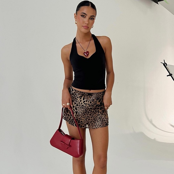 Princess Polly Dresses & Skirts - NWT - Princess Polly - Tejano Mini Skirt Leopard